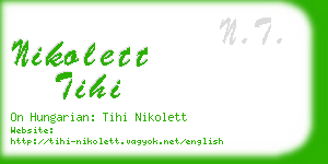 nikolett tihi business card